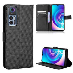 For TCL 30 5G / 30+ Diamond Texture Leather Phone Case(Black)