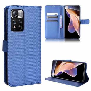 For Xiaomi Redmi Note 11 Pro China Diamond Texture Leather Phone Case(Blue)