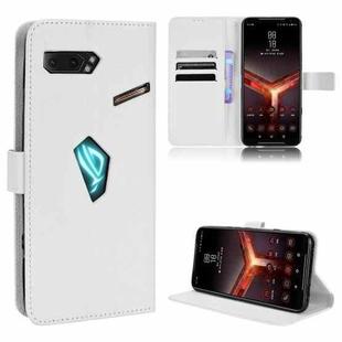 For Asus ROG Phone II ZS660KL Diamond Texture Leather Phone Case(White)