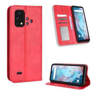 For Umidigi Bison X10S / X10S NFC Magnetic Buckle Retro Texture Leather Phone Case(Red)