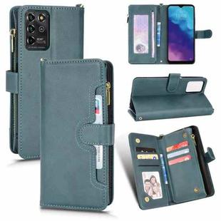 For ZTE Blade V30 Vita / V2022 Litchi Texture Zipper Leather Phone Case(Green)