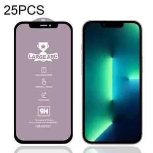 For iPhone 13 Pro Max 25pcs 9H HD Alumina Tempered Glass Film 