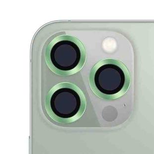For iPhone 13 Pro / 13 Pro Max CD Texture Metal Lens Tempered Film (Grass Green)