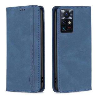 For Infinix Zero X Neo Magnetic RFID Blocking Anti-Theft Leather Phone Case(Blue)