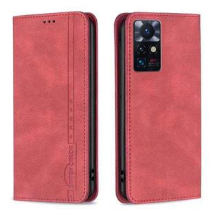 For Infinix Zero X Neo Magnetic RFID Blocking Anti-Theft Leather Phone Case(Red)