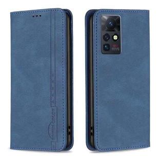 For Infinix Zero X / X Pro Magnetic RFID Blocking Anti-Theft Leather Phone Case(Blue)
