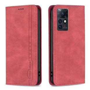 For Infinix Zero X / X Pro Magnetic RFID Blocking Anti-Theft Leather Phone Case(Red)