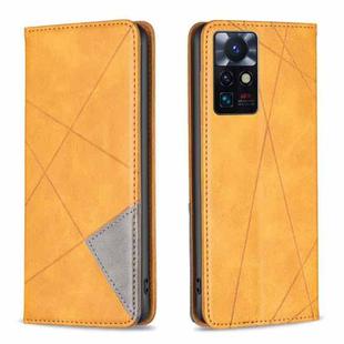 For Infinix Zero X Neo Prismatic Invisible Magnetic Leather Phone Case(Yellow)