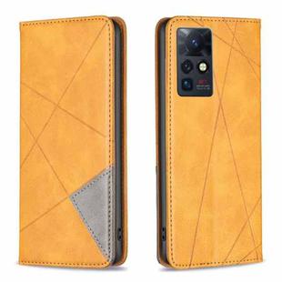 For Infinix Zero X / X Pro Prismatic Invisible Magnetic Leather Phone Case(Yellow)