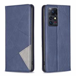 For Infinix Zero X / X Pro Prismatic Invisible Magnetic Leather Phone Case(Blue)