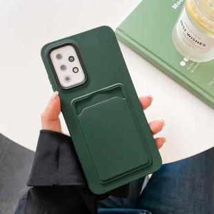 For Samsung Galaxy A72 5G / 4G Double Color Card Slot Phone Case(Dark Green)