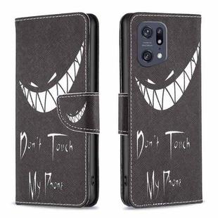 For OPPO Find X5 Pro Drawing Pattern Leather Phone Case(Smirk)