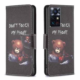 For Infinix Zero X Neo Drawing Pattern Leather Phone Case(Bear)