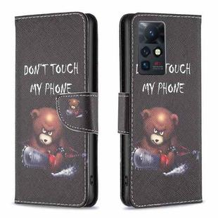 For Infinix Zero X / X Pro Drawing Pattern Leather Phone Case(Bear)