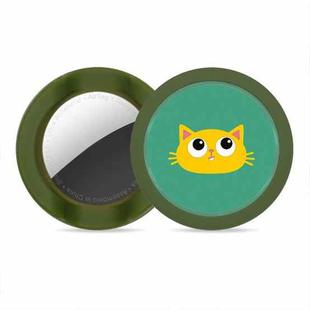 Cat Collar Shockproof Protective Case For AirTag(Dark Green)