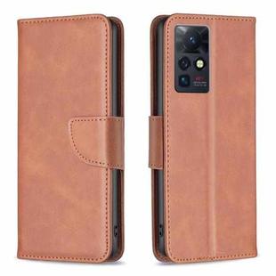 For Infinix Zero X / X Pro Lambskin Texture Leather Phone Case(Brown)