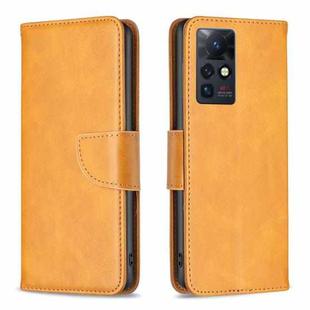 For Infinix Zero X / X Pro Lambskin Texture Leather Phone Case(Yellow)