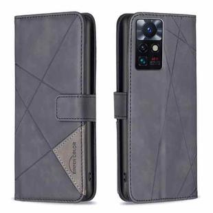 For Infinix Zero X Neo BF05 Magnetic Buckle Rhombus Texture Leather Phone Case(Black)