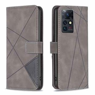For Infinix Zero X / X Pro BF05 Magnetic Buckle Rhombus Texture Leather Phone Case(Grey)