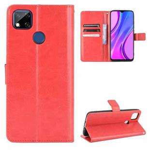 For Xiaomi Redmi 10A / Redmi 9C Retro Crazy Horse Texture Leather Phone Case(Red)