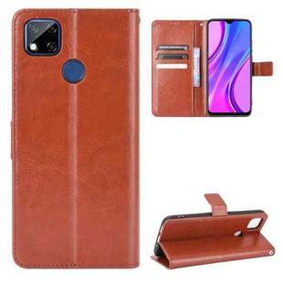 For Xiaomi Redmi 10A / Redmi 9C Retro Crazy Horse Texture Leather Phone Case(Brown)