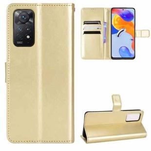 For Xiaomi Redmi Note 11 Pro 4G /5G Retro Crazy Horse Texture Leather Phone Case(Gold)