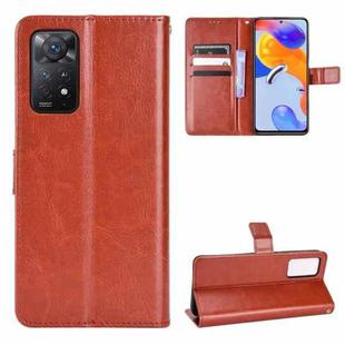 For Xiaomi Redmi Note 11 Pro 4G /5G Retro Crazy Horse Texture Leather Phone Case(Brown)