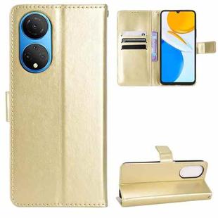 For Honor X7 Retro Crazy Horse Texture Leather Phone Case(Gold)