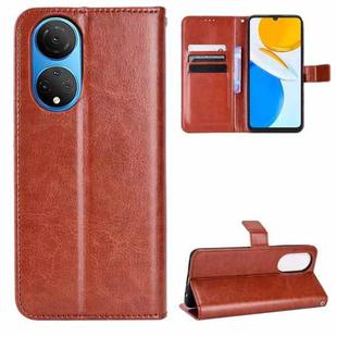 For Honor X7 Retro Crazy Horse Texture Leather Phone Case(Brown)