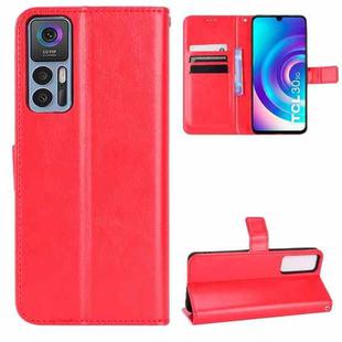 For TCL 30 5G / 30+ Retro Crazy Horse Texture Leather Phone Case(Red)