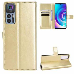 For TCL 30 5G / 30+ Retro Crazy Horse Texture Leather Phone Case(Gold)