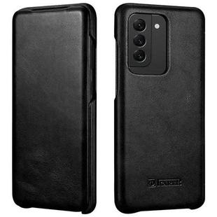 For Samsung Galaxy S20 ICARER First Layer Cowhide Flip Phone Case(Black)