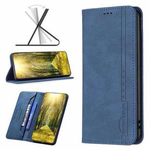 For Motorola Moto G51 5G Magnetic RFID Blocking Anti-Theft Leather Phone Case(Blue)