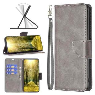For Motorola Moto G51 5G Lambskin Texture Pure Color Horizontal Flip Leather Phone Case(Grey)