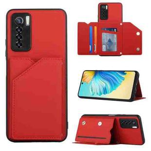 For Tecno Camon 17 Pro Skin Feel PU + TPU + PC Phone Case(Red)