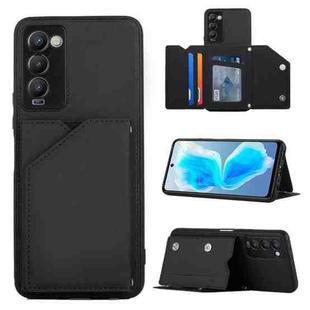 For Tecno Camon 18 Skin Feel PU + TPU + PC Phone Case(Black)