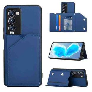 For Tecno Camon 18 Premier Skin Feel PU + TPU + PC Phone Case(Blue)