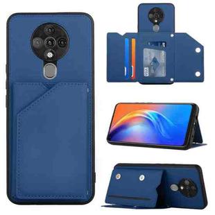 For Tecno Spark 6 Skin Feel PU + TPU + PC Phone Case(Blue)