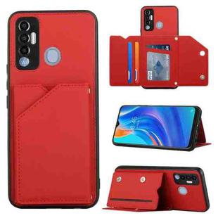 For Tecno Spark 7P Skin Feel PU + TPU + PC Phone Case(Red)