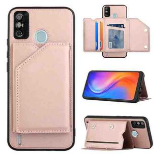 For Tecno Spark 6 Go / Go 2020 Skin Feel PU + TPU + PC Phone Case(Rose Gold)