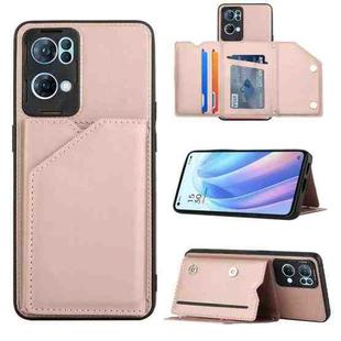 For OPPO Reno7 Pro 5G Skin Feel PU + TPU + PC Phone Case(Rose Gold)