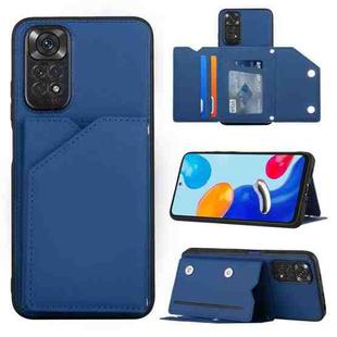 For Xiaomi Redmi Note 11S/11 4G Global Skin Feel PU + TPU + PC Phone Case(Blue)