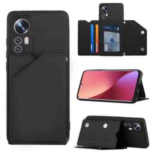 For Xiaomi 12 Skin Feel PU + TPU + PC Phone Case(Black)