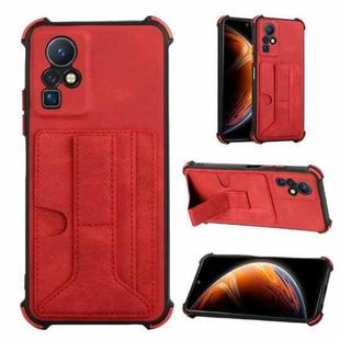 For Infinix Zero X / X Pro Dream Holder Card Bag Shockproof Phone Case(Red)