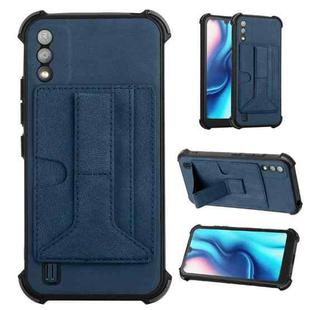 For Itel A37 / A26 Dream Holder Card Bag Shockproof Phone Case(Blue)