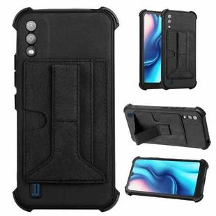 For Itel A37 / A26 Dream Holder Card Bag Shockproof Phone Case(Black)