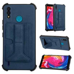 For Itel A56 Dream Holder Card Bag Shockproof Phone Case(Blue)