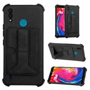 For Itel A56 Dream Holder Card Bag Shockproof Phone Case(Black)