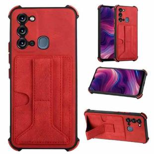 For Itel S17 Dream Holder Card Bag Shockproof Phone Case(Red)