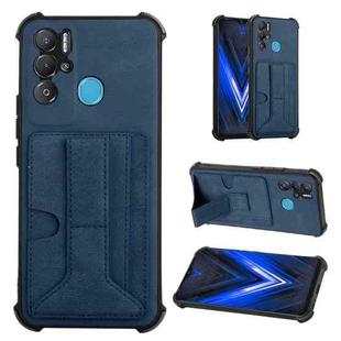 For Tecno Pova Neo Dream Holder Card Bag Shockproof Phone Case(Blue)